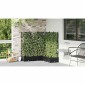 vidaXL Γλάστρα Κήπου 5 τμχ. Μαύρο 120 x 120 x 125,5 εκ. PP