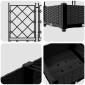 vidaXL Γλάστρα Κήπου 5 τμχ. Μαύρο 120 x 120 x 125,5 εκ. PP