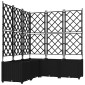 vidaXL Γλάστρα Κήπου 5 τμχ. Μαύρο 120 x 120 x 143 εκ. PP