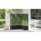 vidaXL Γλάστρα Κήπου 5 τμχ. Μαύρο 120 x 120 x 143 εκ. PP