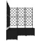 vidaXL Γλάστρα Κήπου 5 τμχ. Μαύρο 120 x 120 x 143 εκ. PP