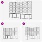 vidaXL Γλάστρα Κήπου 5 τμχ. Μαύρο 120 x 120 x 143 εκ. PP