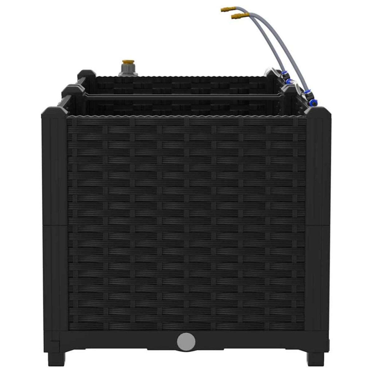 vidaXL Γλάστρα Κήπου 2 τμχ. Μαύρο 80 x 40 x 37,5 cm PP