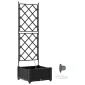 vidaXL Γλάστρα Κήπου Μαύρο 40 x 40 x 126 cm PP