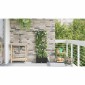 vidaXL Γλάστρα Κήπου Μαύρο 40 x 40 x 126 cm PP