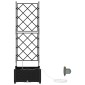 vidaXL Γλάστρα Κήπου Μαύρο 40 x 40 x 126 cm PP