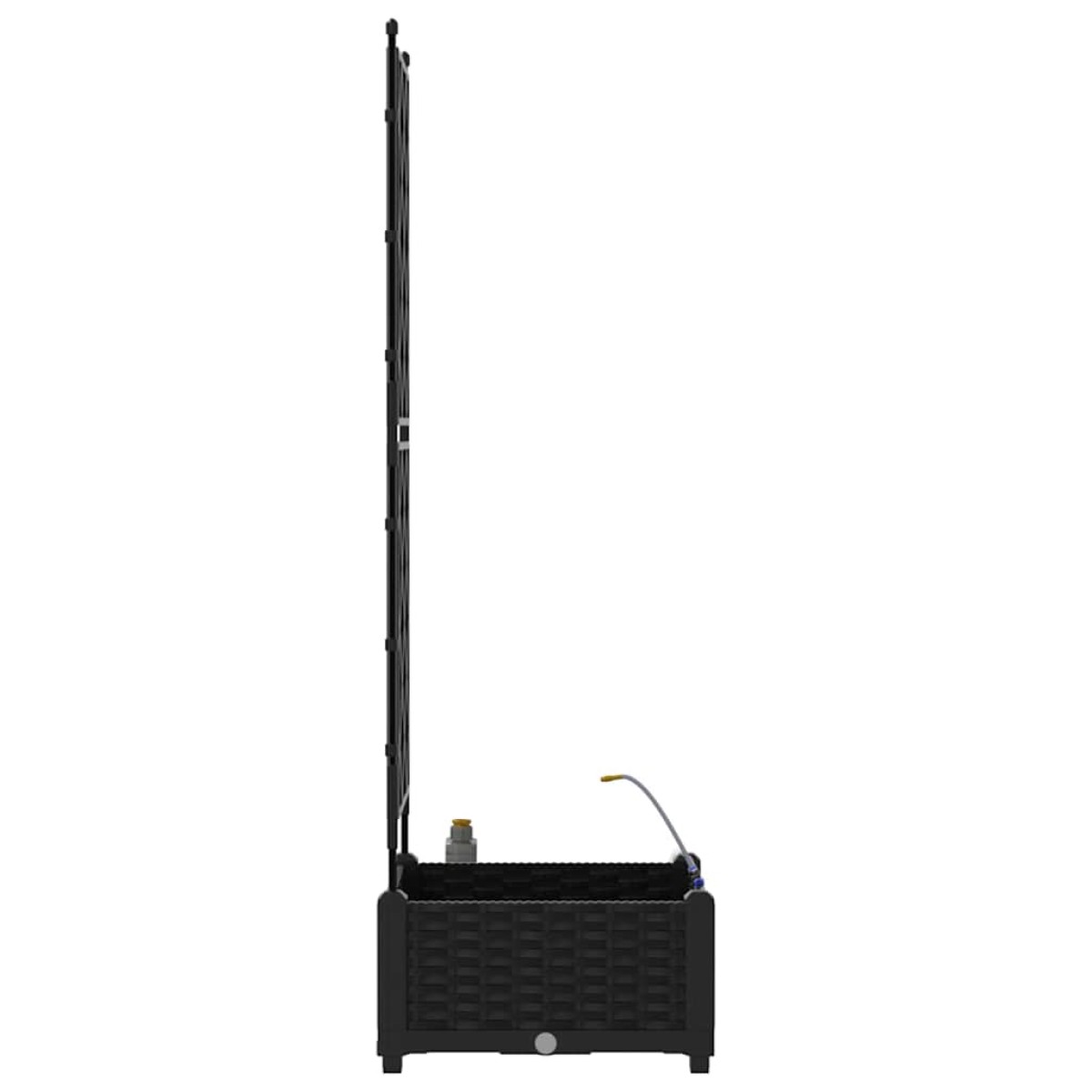 vidaXL Γλάστρα Κήπου Μαύρο 40 x 40 x 126 cm PP