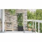 vidaXL Γλάστρα Κήπου Μαύρο 40 x 40 x 142 cm PP