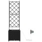 vidaXL Γλάστρα Κήπου Μαύρο 40 x 40 x 142 cm PP