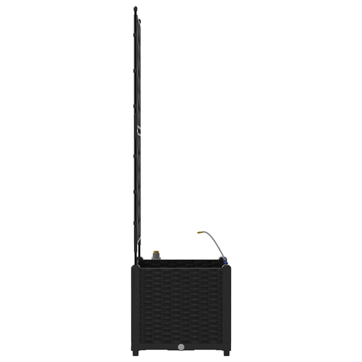 vidaXL Γλάστρα Κήπου Μαύρο 40 x 40 x 142 cm PP