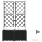 vidaXL Γλάστρα Κήπου 2 τμχ. Μαύρο 80 x 40 x 142 cm PP