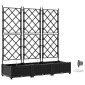 vidaXL Γλάστρα Κήπου 3 τμχ. Μαύρο 120 x 40 x 126 cm PP