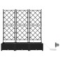 vidaXL Γλάστρα Κήπου 3 τμχ. Μαύρο 120 x 40 x 126 cm PP