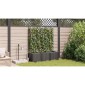 vidaXL Γλάστρα Κήπου 3 τμχ. Μαύρο 120 x 40 x 142 cm PP