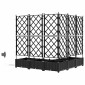 vidaXL Γλάστρα Κήπου 5 τμχ. Μαύρο 120 x 120 x 126 cm PP