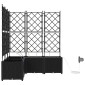 vidaXL Γλάστρα Κήπου 5 τμχ. Μαύρο 120 x 120 x 142 cm PP