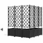 vidaXL Γλάστρα Κήπου 5 τμχ. Μαύρο 120 x 120 x 142 cm PP
