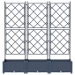 vidaXL Γλάστρα Κήπου 3 τμχ. Γκρι 120 x 40 x 125,5 εκ. PP