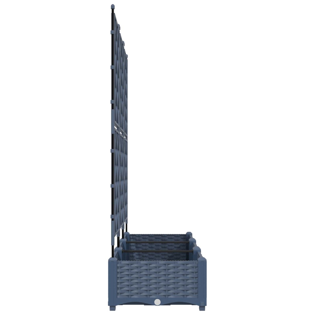 vidaXL Γλάστρα Κήπου 3 τμχ. Γκρι 120 x 40 x 125,5 εκ. PP