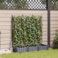 vidaXL Γλάστρα Κήπου 3 τμχ. Γκρι 120 x 40 x 125,5 εκ. PP