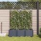 vidaXL Γλάστρα Κήπου 3 τμχ. Γκρι 120 x 40 x 143 εκ. PP