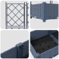 vidaXL Γλάστρα Κήπου 5 τμχ. Γκρι 120 x 120 x 125,5 εκ. PP