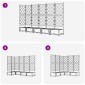 vidaXL Γλάστρα Κήπου 5 τμχ. Γκρι 120 x 120 x 125,5 εκ. PP