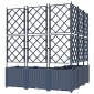 vidaXL Γλάστρα Κήπου 5 τμχ. Γκρι 120 x 120 x 143 εκ. PP