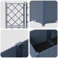 vidaXL Γλάστρα Κήπου 5 τμχ. Γκρι 120 x 120 x 143 εκ. PP