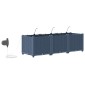 vidaXL Γλάστρα Κήπου 3 τμχ. Γκρι 120 x 40 x 37,5 cm PP