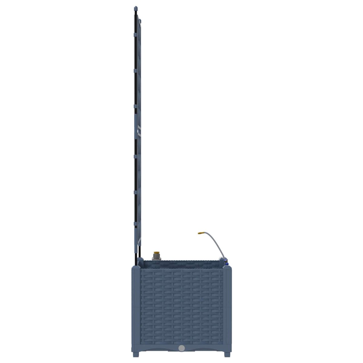 vidaXL Γλάστρα Κήπου Γκρι 40 x 40 x 142 cm PP