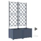 vidaXL Γλάστρα Κήπου 2 τμχ. Γκρι 80 x 40 x 142 cm PP