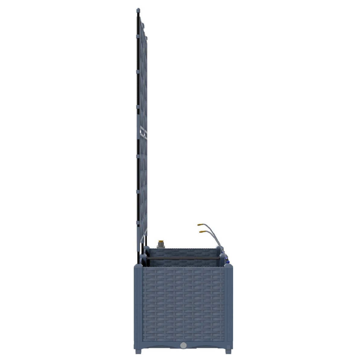 vidaXL Γλάστρα Κήπου 2 τμχ. Γκρι 80 x 40 x 142 cm PP