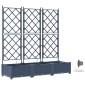 vidaXL Γλάστρα Κήπου 3 τμχ. Γκρι 120 x 40 x 126 cm PP