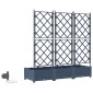 vidaXL Γλάστρα Κήπου 3 τμχ. Γκρι 120 x 40 x 126 cm PP