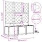 vidaXL Γλάστρα Κήπου 3 τμχ. Γκρι 120 x 40 x 142 cm PP