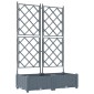 vidaXL Γλάστρα Κήπου 2 τμχ. Ανοιχτό Γκρι 80 x 40 x 125,5 εκ. PP