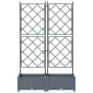 vidaXL Γλάστρα Κήπου 2 τμχ. Ανοιχτό Γκρι 80 x 40 x 125,5 εκ. PP