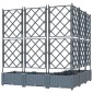 vidaXL Γλάστρα Κήπου 5 τμχ. Ανοιχτό Γκρι 120 x 120 x 125,5 εκ. PP