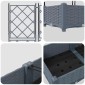 vidaXL Γλάστρα Κήπου 5 τμχ. Ανοιχτό Γκρι 120 x 120 x 125,5 εκ. PP