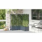 vidaXL Γλάστρα Κήπου 5 τμχ. Ανοιχτό Γκρι 120 x 120 x 143 εκ. PP