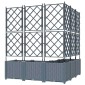 vidaXL Γλάστρα Κήπου 5 τμχ. Ανοιχτό Γκρι 120 x 120 x 143 εκ. PP