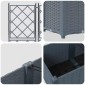 vidaXL Γλάστρα Κήπου 5 τμχ. Ανοιχτό Γκρι 120 x 120 x 143 εκ. PP