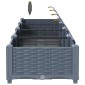 vidaXL Γλάστρα Κήπου 4 τμχ. Ανοιχτό Γκρι 160 x 40 x 22 cm PP