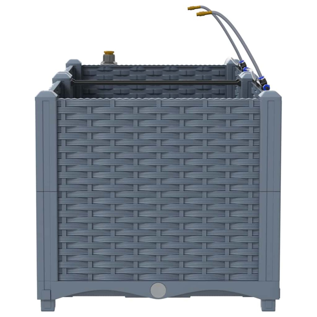 vidaXL Γλάστρα Κήπου 2 τμχ. Ανοιχτό Γκρι 80 x 40 x 37,5 cm PP