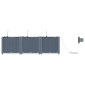 vidaXL Γλάστρα Κήπου 3 τμχ. Ανοιχτό Γκρι 120 x 40 x 37,5 cm PP