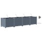 vidaXL Γλάστρα Κήπου 4 τμχ. Ανοιχτό Γκρι 160 x 40 x 37,5 cm PP