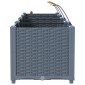 vidaXL Γλάστρα Κήπου 4 τμχ. Ανοιχτό Γκρι 160 x 40 x 37,5 cm PP