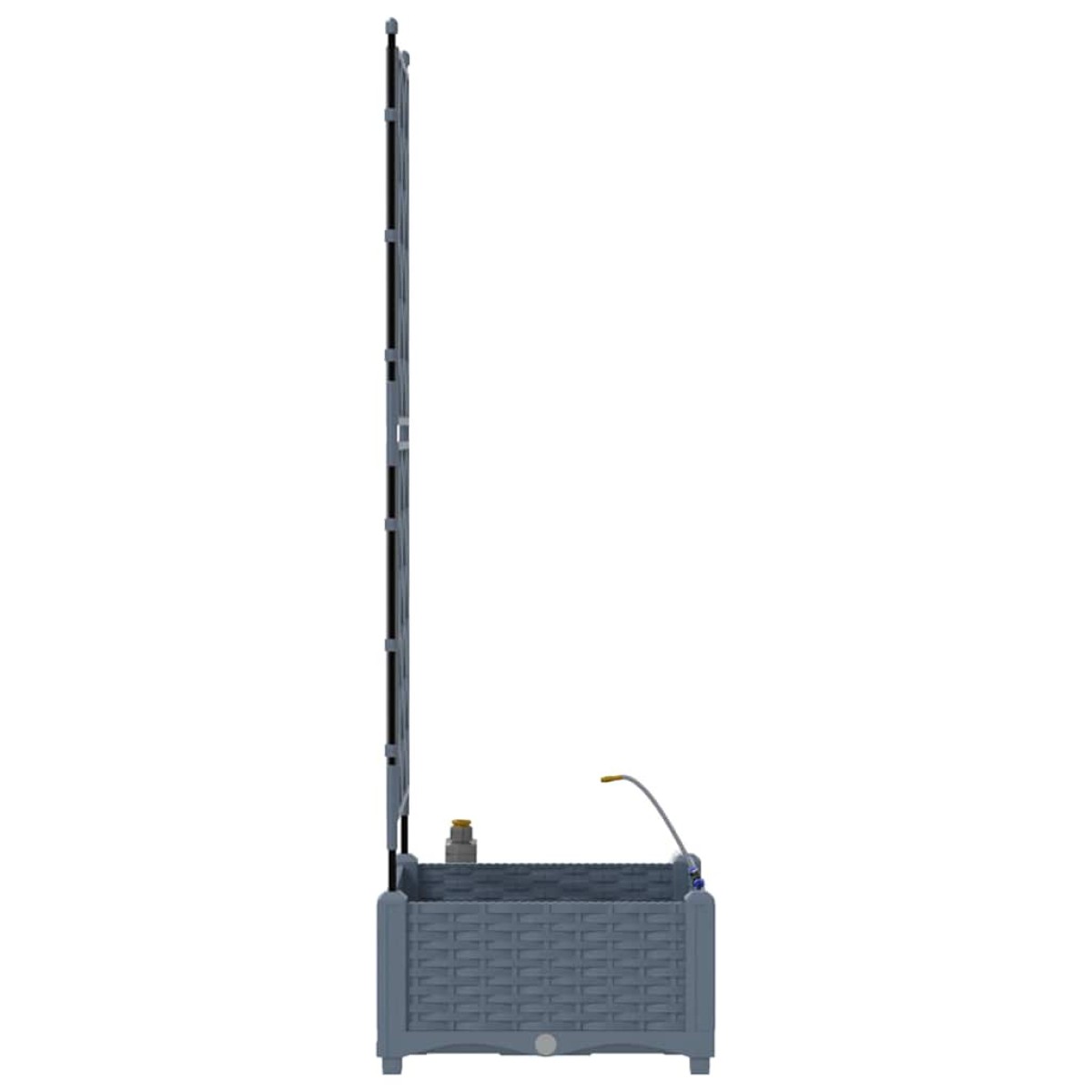 vidaXL Γλάστρα Κήπου Ανοιχτό Γκρι 40 x 40 x 126 cm PP