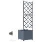 vidaXL Γλάστρα Κήπου 2 τμχ. Ανοιχτό Γκρι 40 x 40 x 142 cm PP